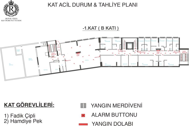 -1. Kat Tahliye Planı